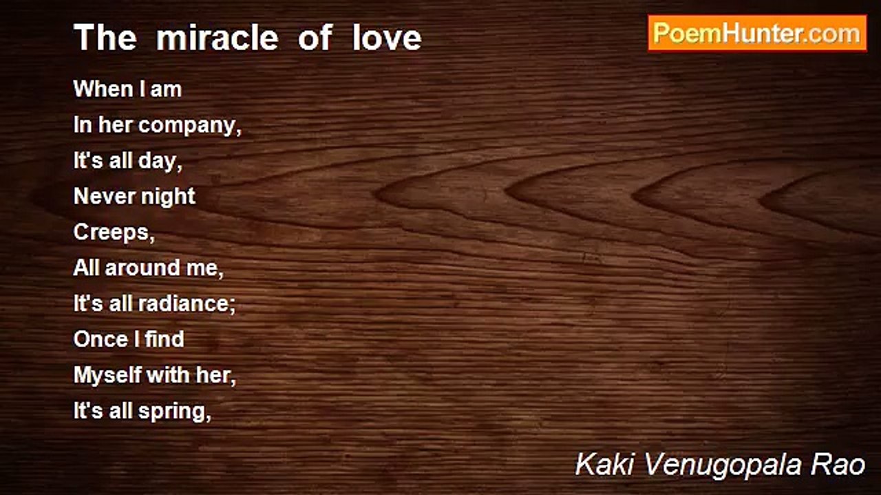 Kaki Venugopala Rao - The  miracle  of  love