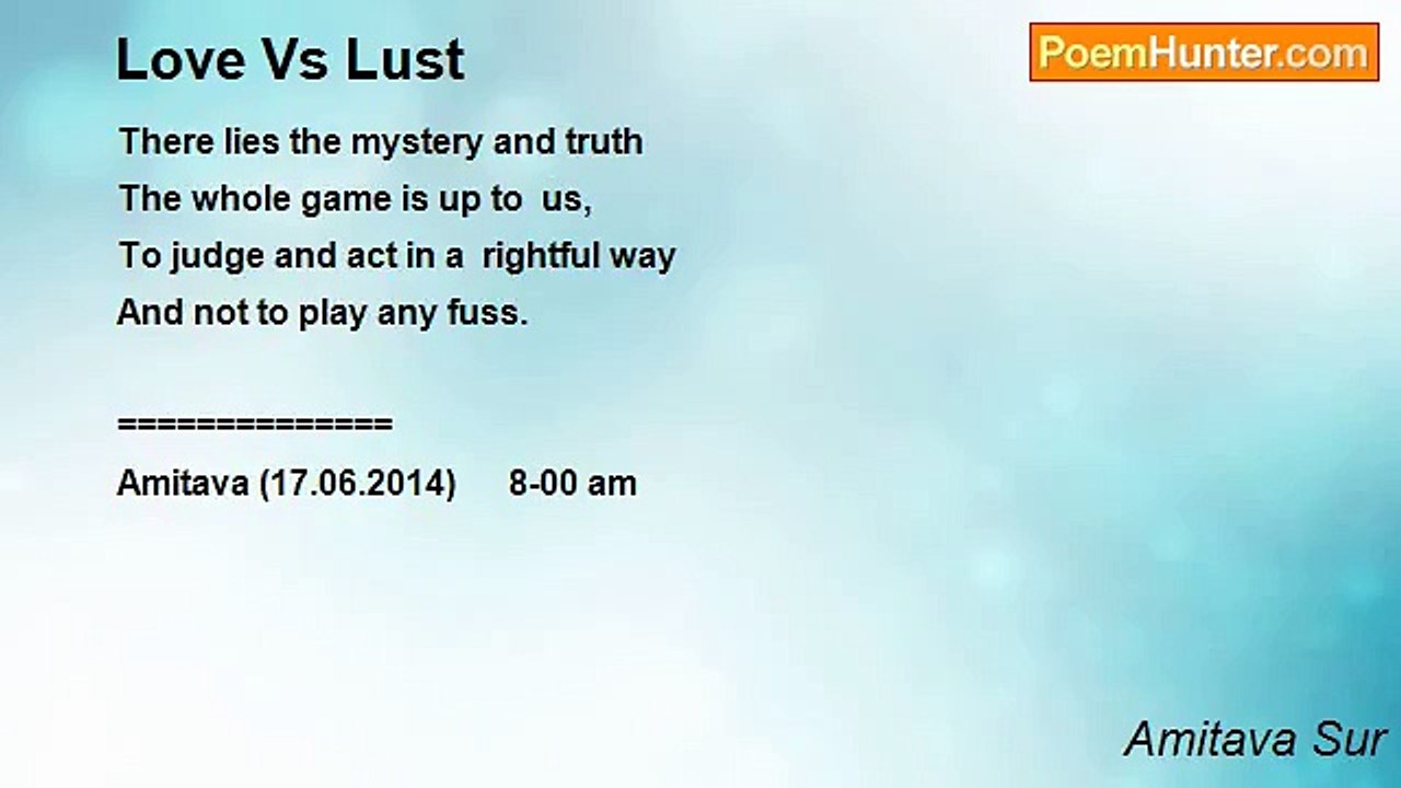 Amitava Sur - Love Vs Lust