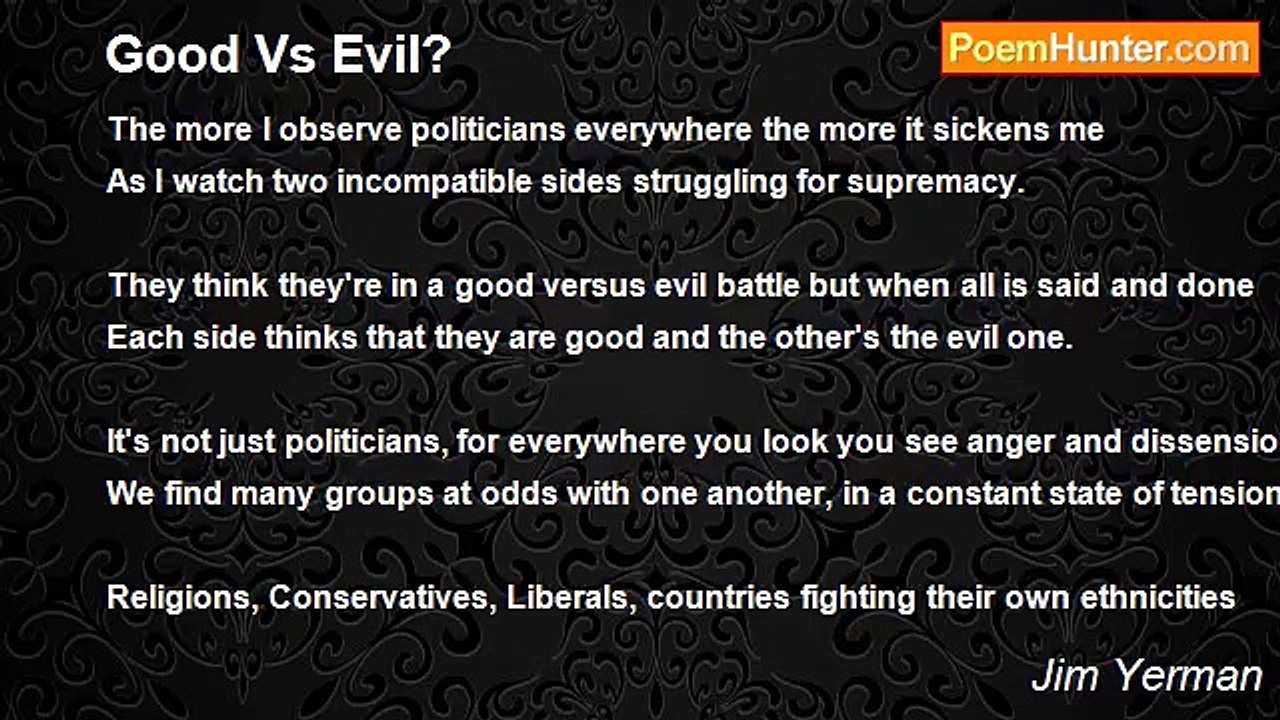 Jim Yerman - Good Vs Evil?