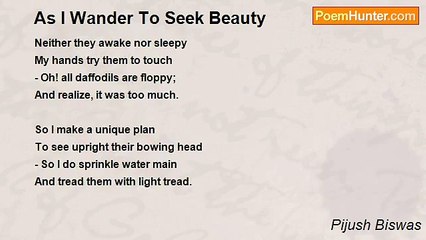 Pijush Biswas - As I Wander To Seek Beauty