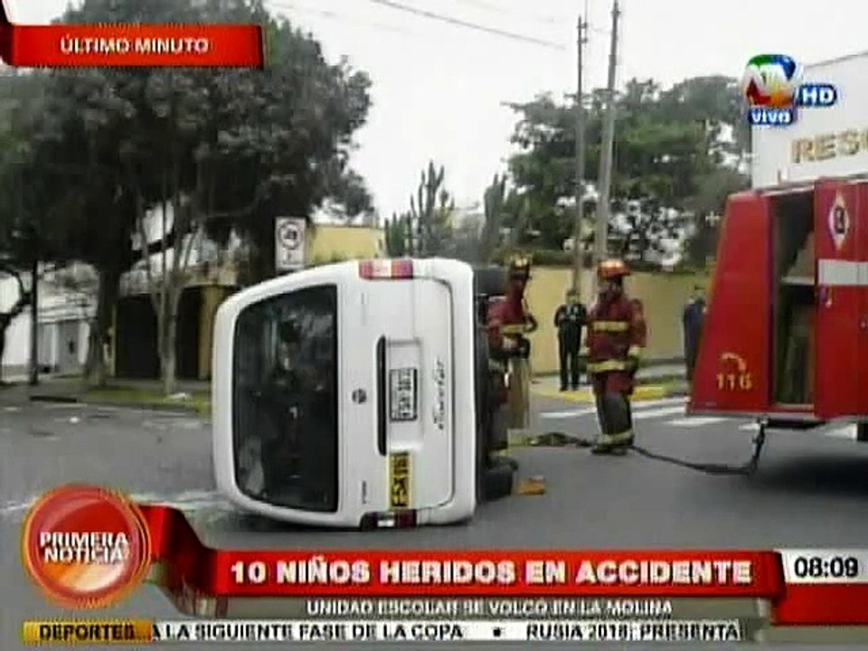 La Molina: 10 niños heridos tras volcadura de movilidad escolar