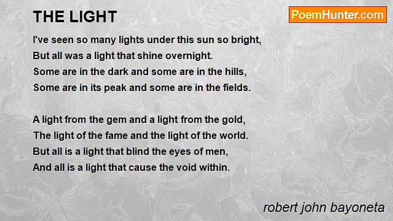 robert john bayoneta - THE LIGHT
