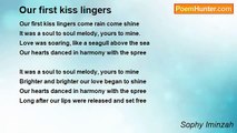 Sophy Iminzah - Our first kiss lingers
