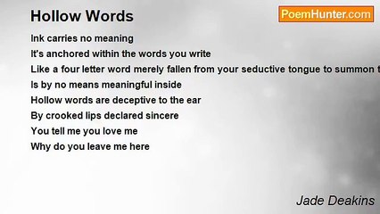 Jade Deakins - Hollow Words
