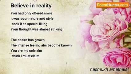 hasmukh amathalal - Believe in reality