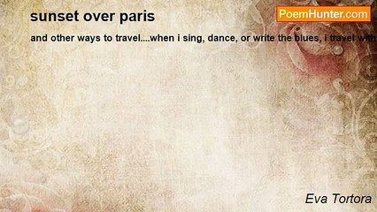 Eva Tortora - sunset over paris