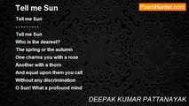 DEEPAK KUMAR PATTANAYAK - Tell me Sun