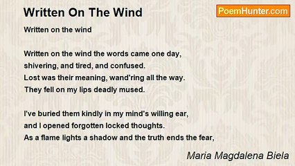 Maria Magdalena Biela - Written On The Wind