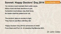 Dr John Celes - Sonnet: Happy Doctors' Day,2014 To Doctors In India