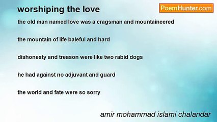 amir mohammad islami chalandar - worshiping the love