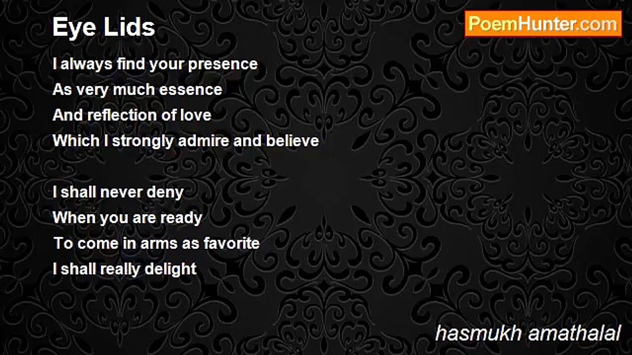 hasmukh amathalal - Eye Lids