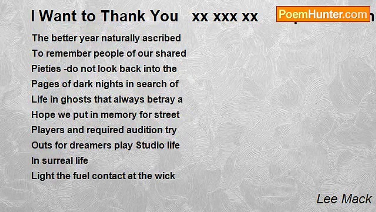 Lee Mack - I Want to Thank You   xx xxx xx    I...