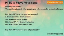 william mcgehee - PTSD (a heavy metal song)