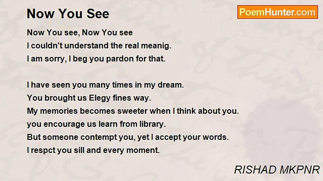 RISHAD MKPNR - Now You See