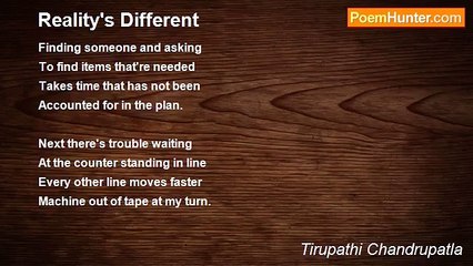 Tirupathi Chandrupatla - Reality's Different