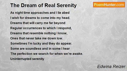 Edwina Reizer - The Dream of Real Serenity