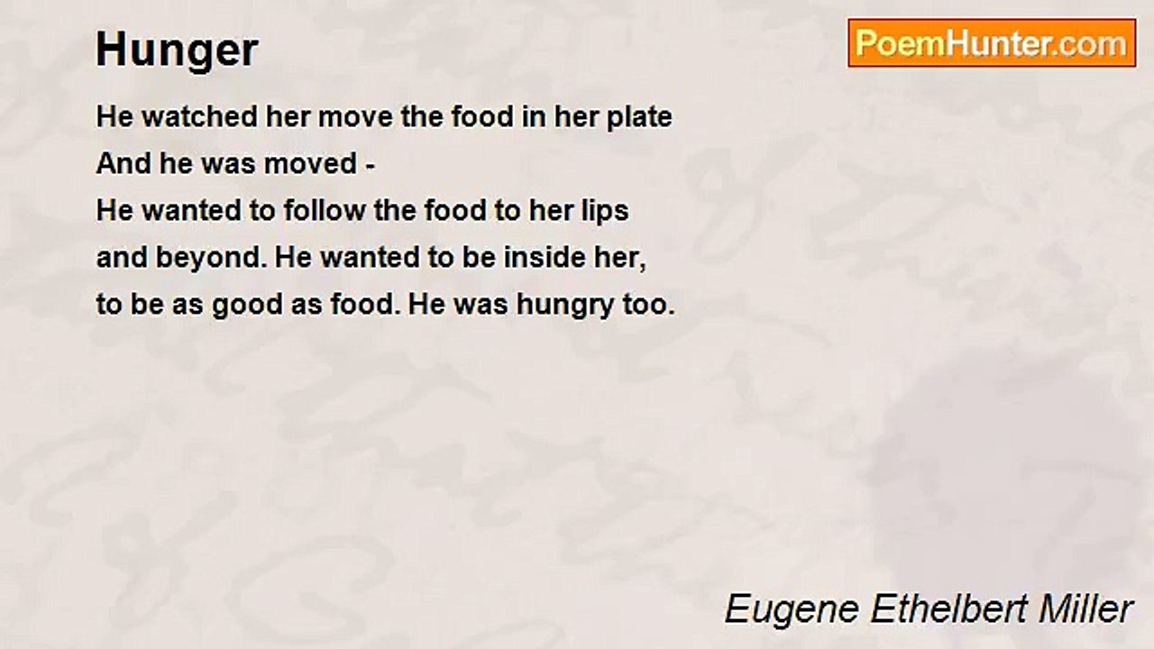 Eugene Ethelbert Miller - Hunger