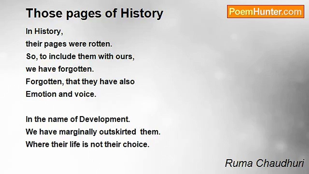 Ruma Chaudhuri - Those pages of History