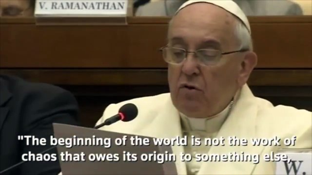 Le pape François valide le Big Bang et la théorie de l'évolution