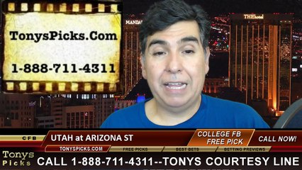 Arizona St Sun Devils vs. Utah Utes Free Pick Prediction NCAA College Football Odds Preview 11-1-2014