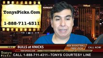 New York Knicks vs. Chicago Bulls Free Pick Prediction NBA Pro Basketball Odds Preview 10-29-2014