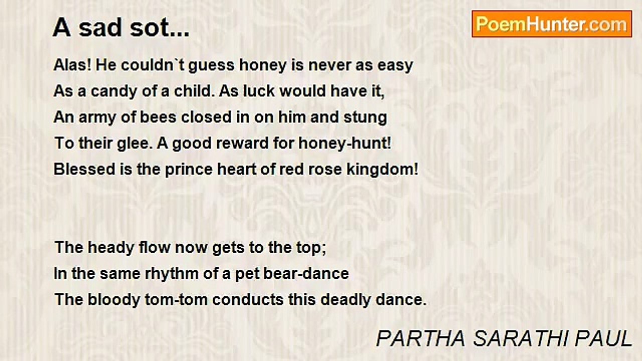 PARTHA SARATHI PAUL - A sad sot...