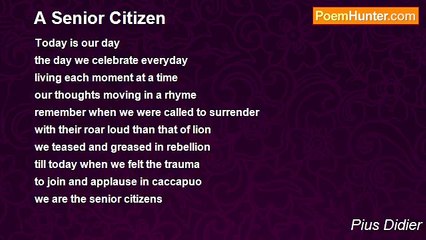 Pius Didier - A Senior Citizen