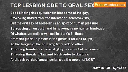 alexander opicho - TOP LESBIAN ODE TO ORAL SEX