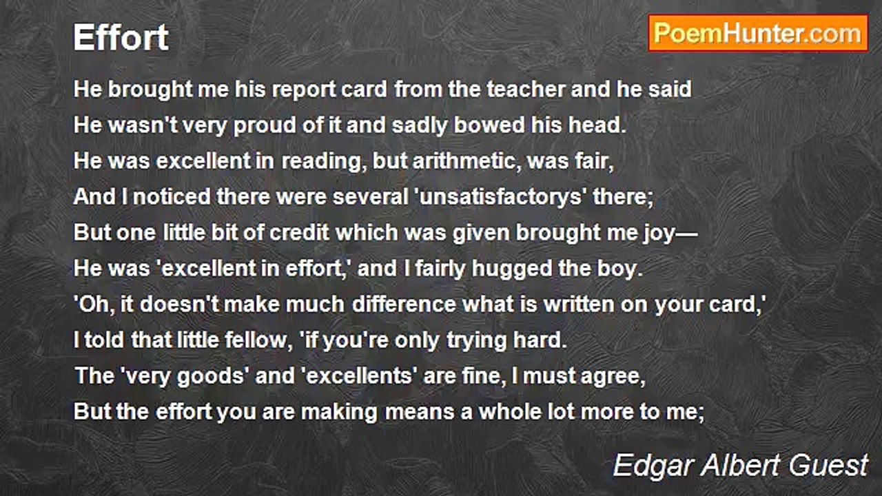 Edgar Albert Guest - Effort