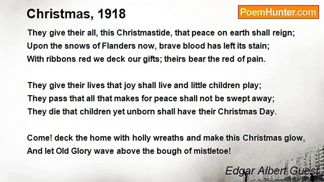 Edgar Albert Guest - Christmas, 1918