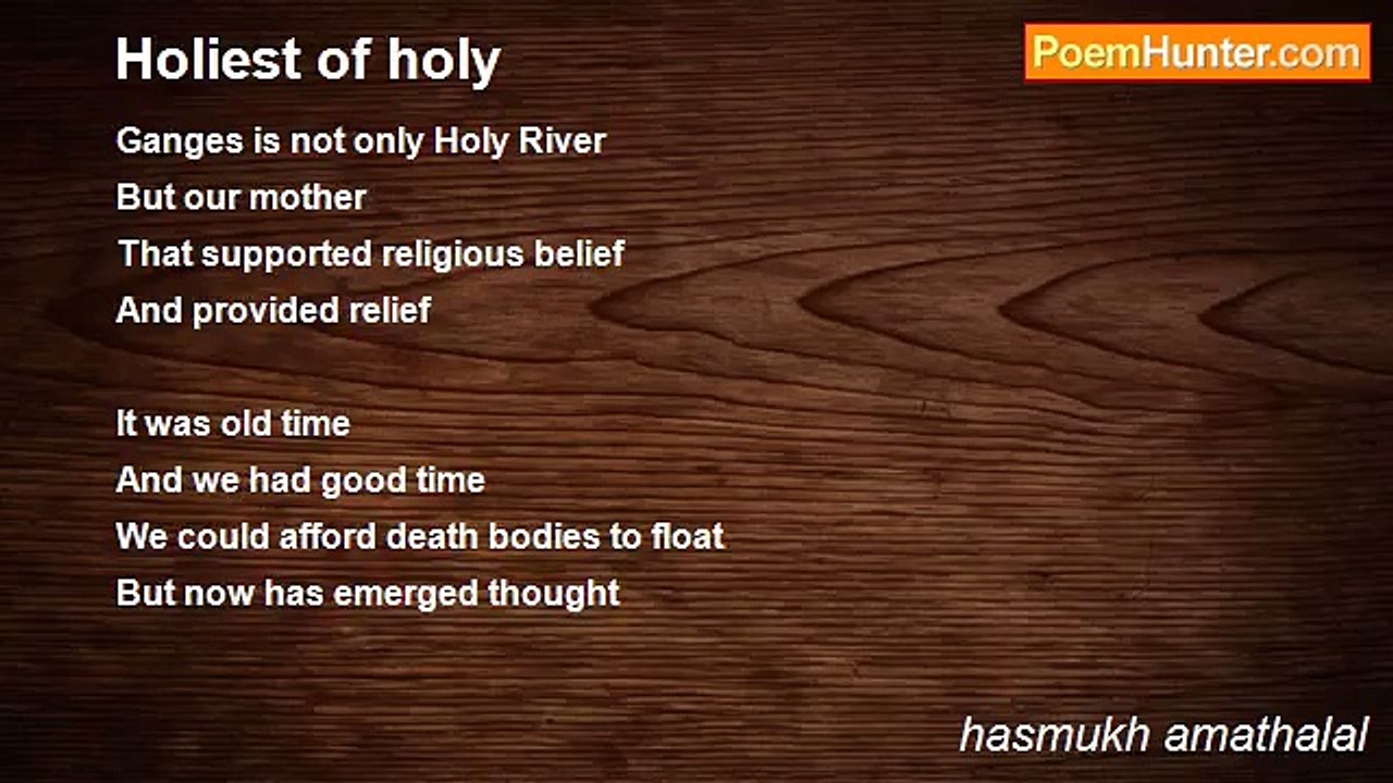 hasmukh amathalal - Holiest of holy