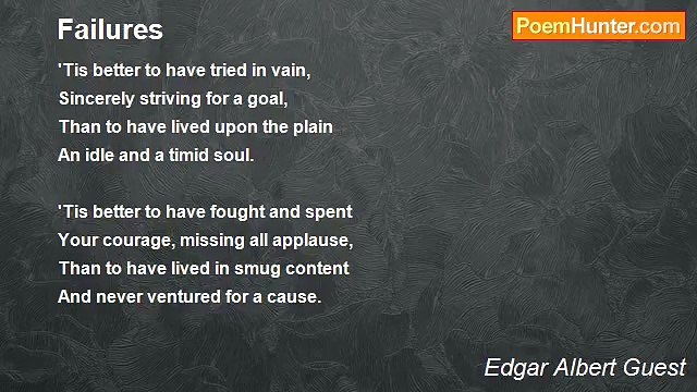 Edgar Albert Guest - Failures
