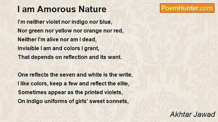 Akhtar Jawad - I am Amorous Nature