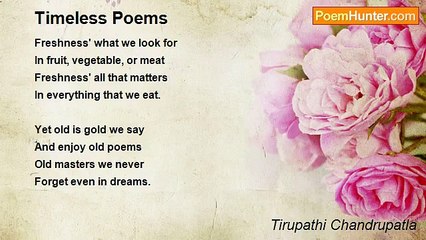 Tirupathi Chandrupatla - Timeless Poems