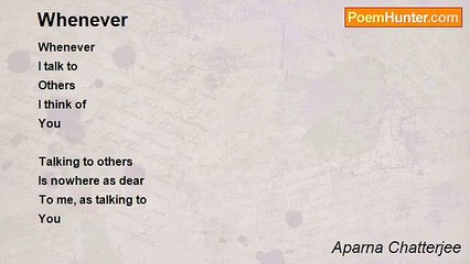 Aparna Chatterjee - Whenever
