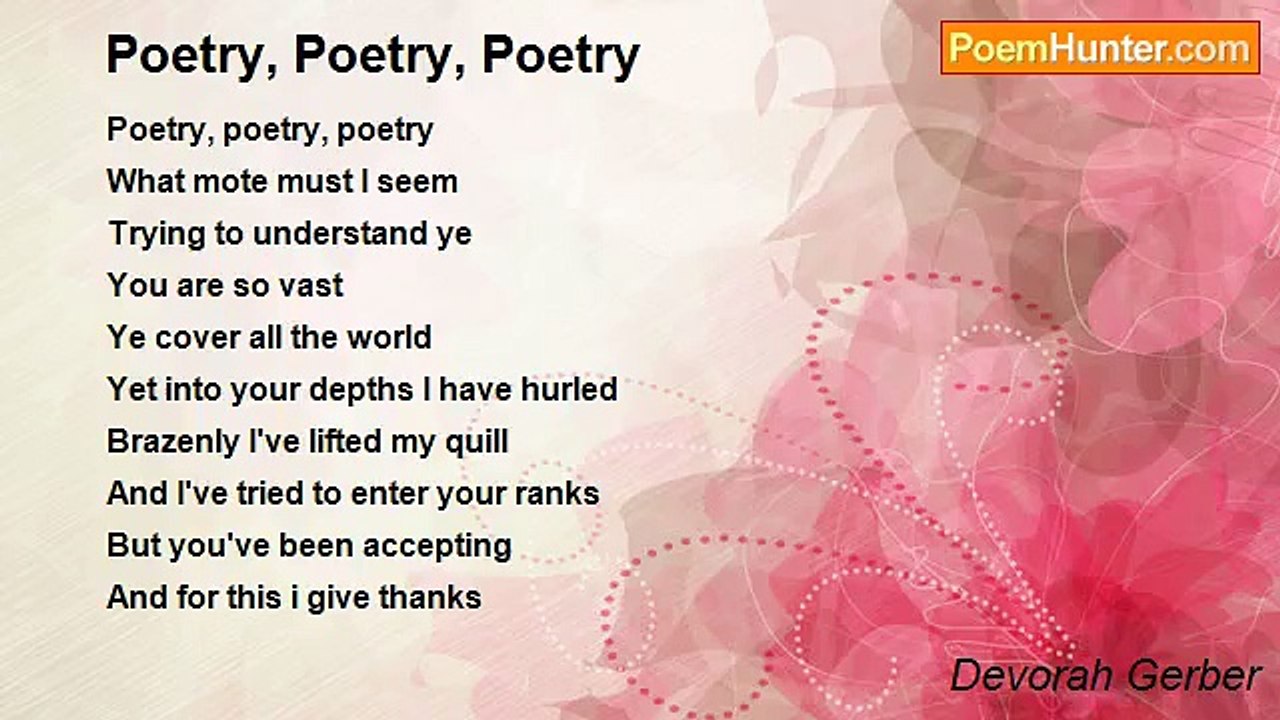 Devorah Gerber - Poetry, Poetry, Poetry
