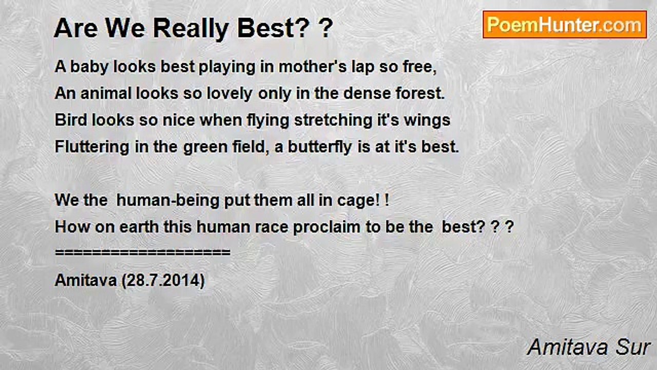 Amitava Sur - Are We Really Best? ?