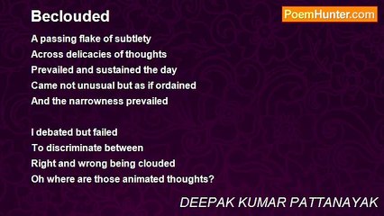DEEPAK KUMAR PATTANAYAK - Beclouded