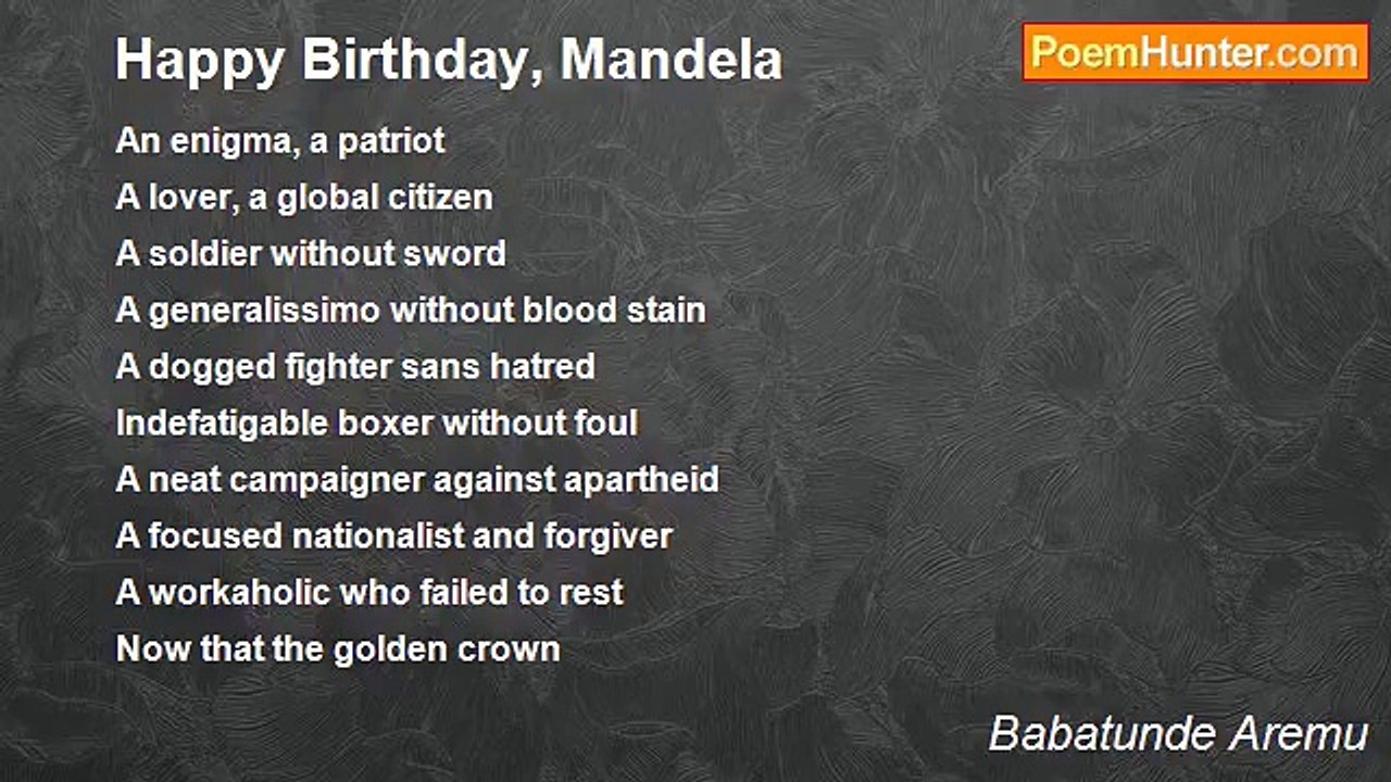 Babatunde Aremu - Happy Birthday, Mandela