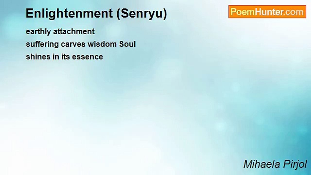 Mihaela Pirjol - Enlightenment (Senryu)