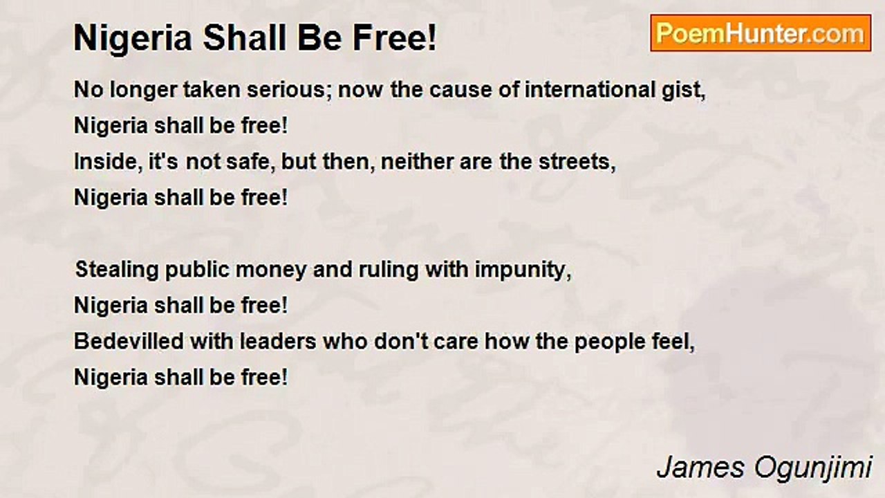 James Ogunjimi - Nigeria Shall Be Free!