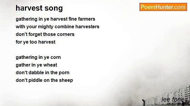 lee fones - harvest song
