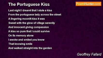 Geoffrey Fafard - The Portuguese Kiss