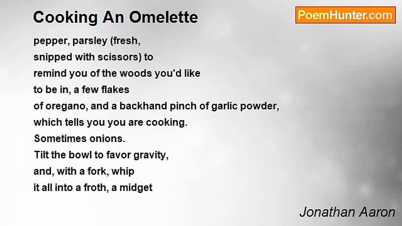 Jonathan Aaron - Cooking An Omelette