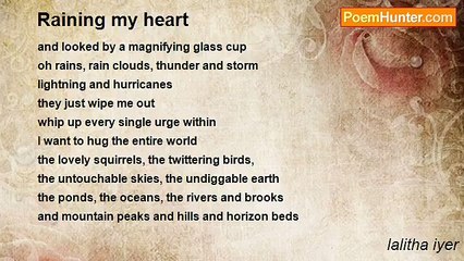 lalitha iyer - Raining my heart