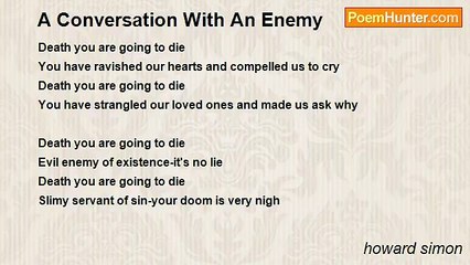 howard simon - A Conversation With An Enemy