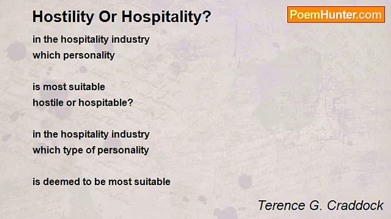 Terence G. Craddock (afterglows echoes of starlight) - Hostility Or Hospitality?