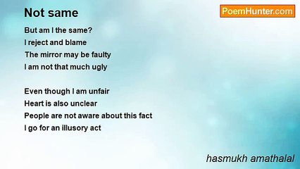 hasmukh amathalal - Not same