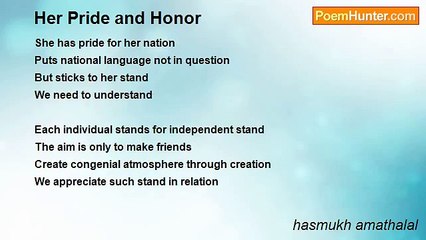 hasmukh amathalal - Her Pride and Honor
