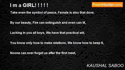 KAUSHAL SABOO - I m a GIRL! ! ! ! !